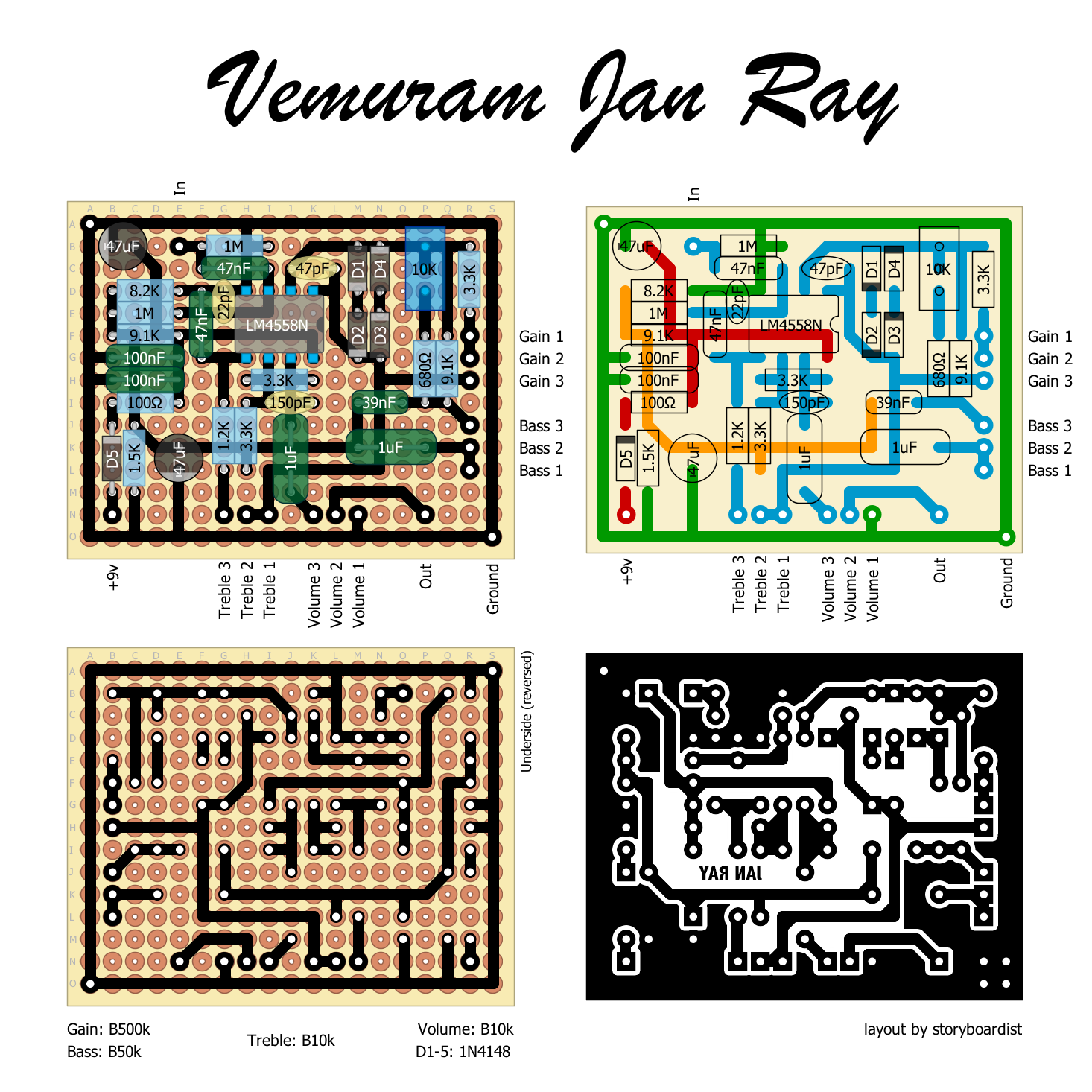 Perf and PCB Effects Layouts: Vemuram Jan Ray